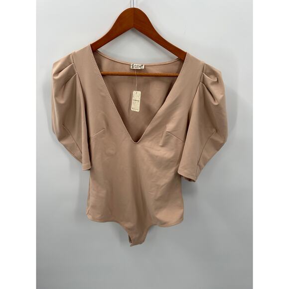 FREE PEOPLE NWT Va Va Voop Bodysuit in Sweet Nothing // S - Picture 5 of 14